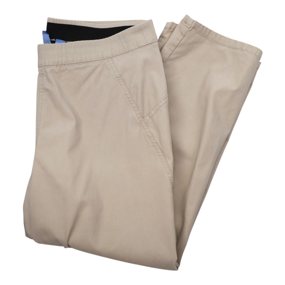 Simply Vera Vera Wang Pull On Cropped Pants Khaki Stretch Capri Size M EUC - Picture 6 of 7